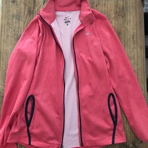 Nike Dry Fit coral zip up